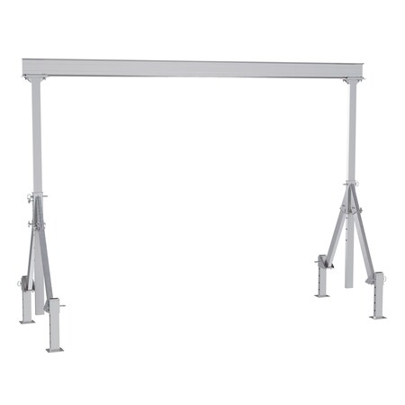 Vestil Aluminum Adjustable Height Gantry Crane w/Adjustable Leveling Option 15ft. x 12 ft. 2K Silver AHA-2-15-12-ALO